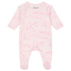 Baby Girls Pink & Ivory Logo & Animals Babygrows ( 2-Pack ), 2, hi-res